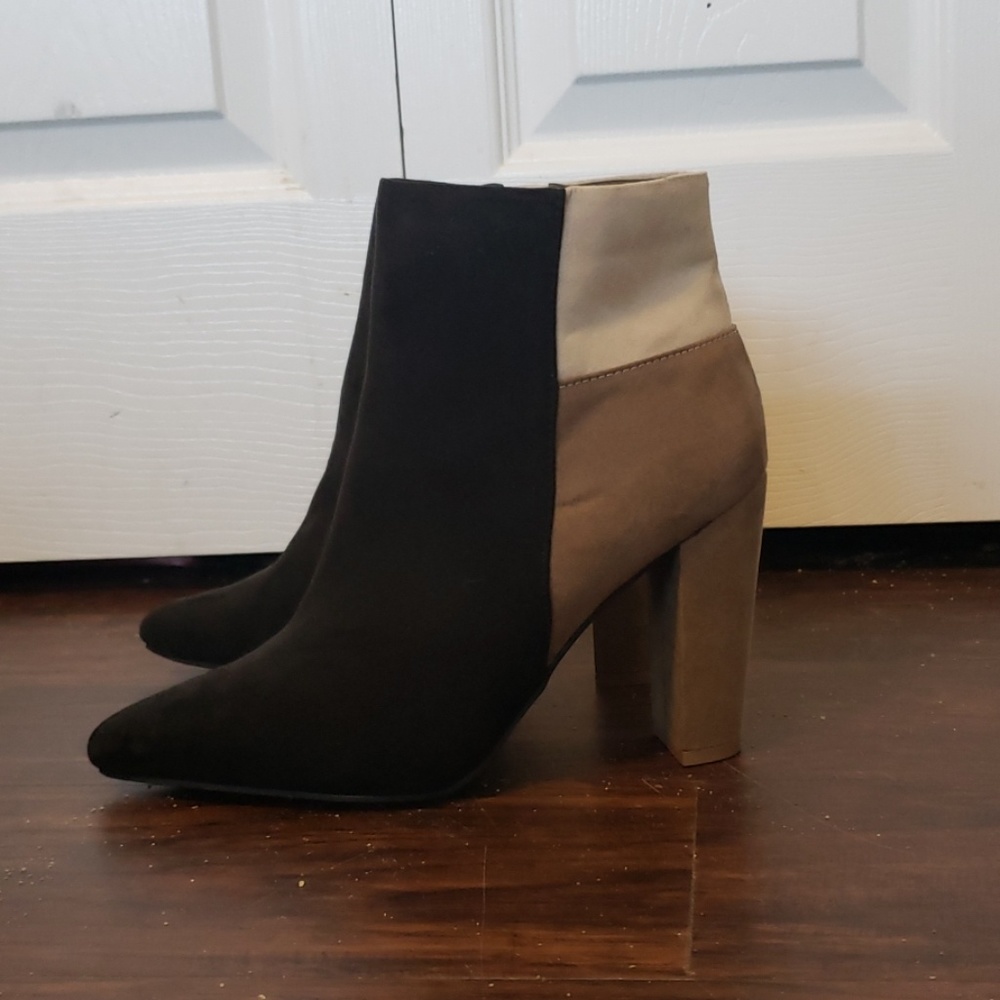 Tricolor Ankle Boots